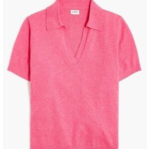 J.Crew Vivid Pink V-Neck Sweater